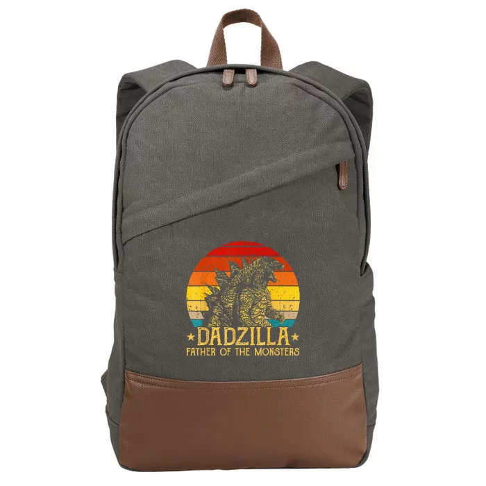 Dadzilla Father Of The Monsters Retro Cotton Canvas Backpack