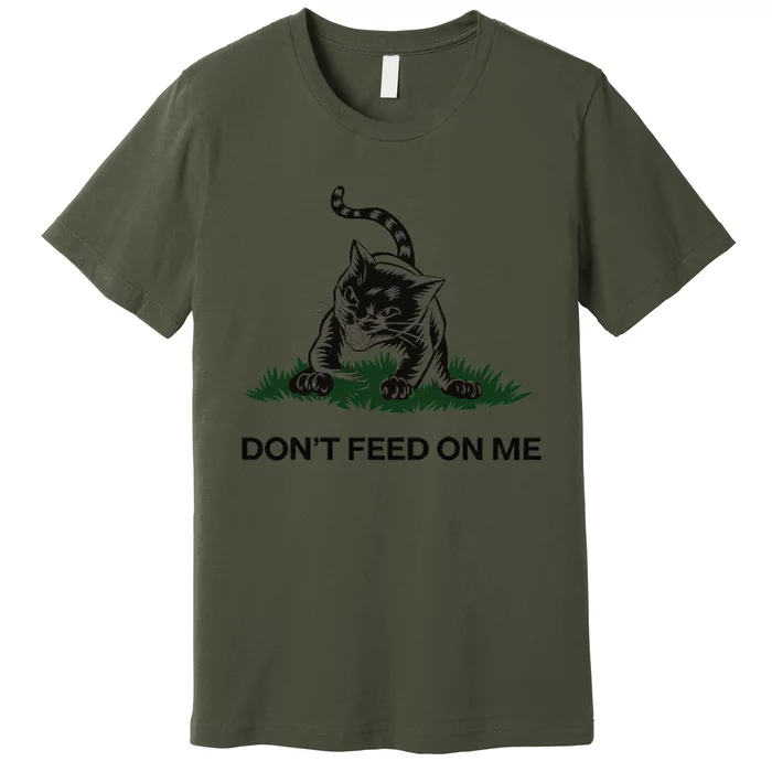 “Don’T Feed On Me” Gadsden Flag Style Cat Premium T-Shirt