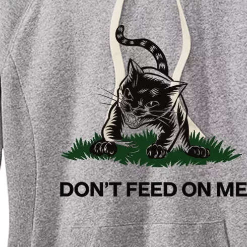 “Don’T Feed On Me” Gadsden Flag Style Cat Women's Fleece Hoodie