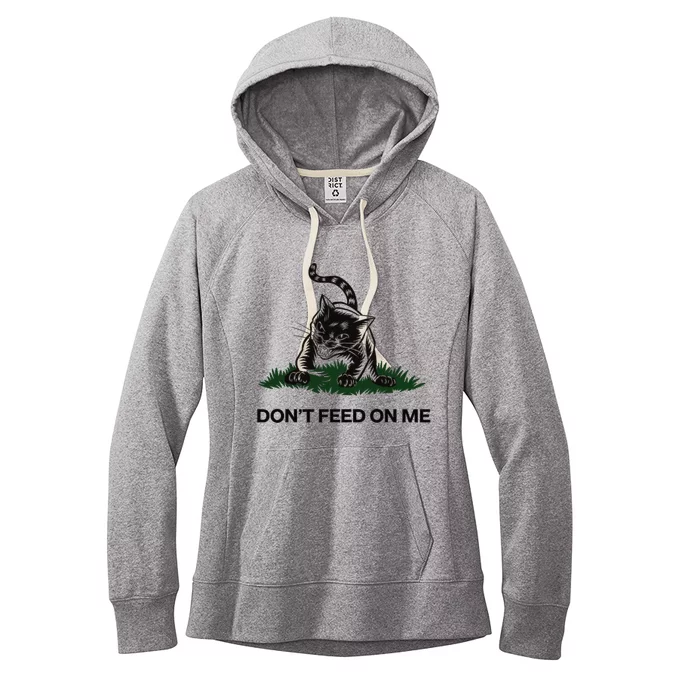 “Don’T Feed On Me” Gadsden Flag Style Cat Women's Fleece Hoodie