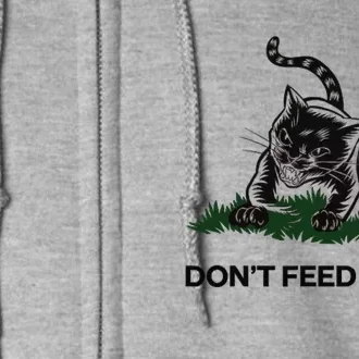 “Don’T Feed On Me” Gadsden Flag Style Cat Full Zip Hoodie