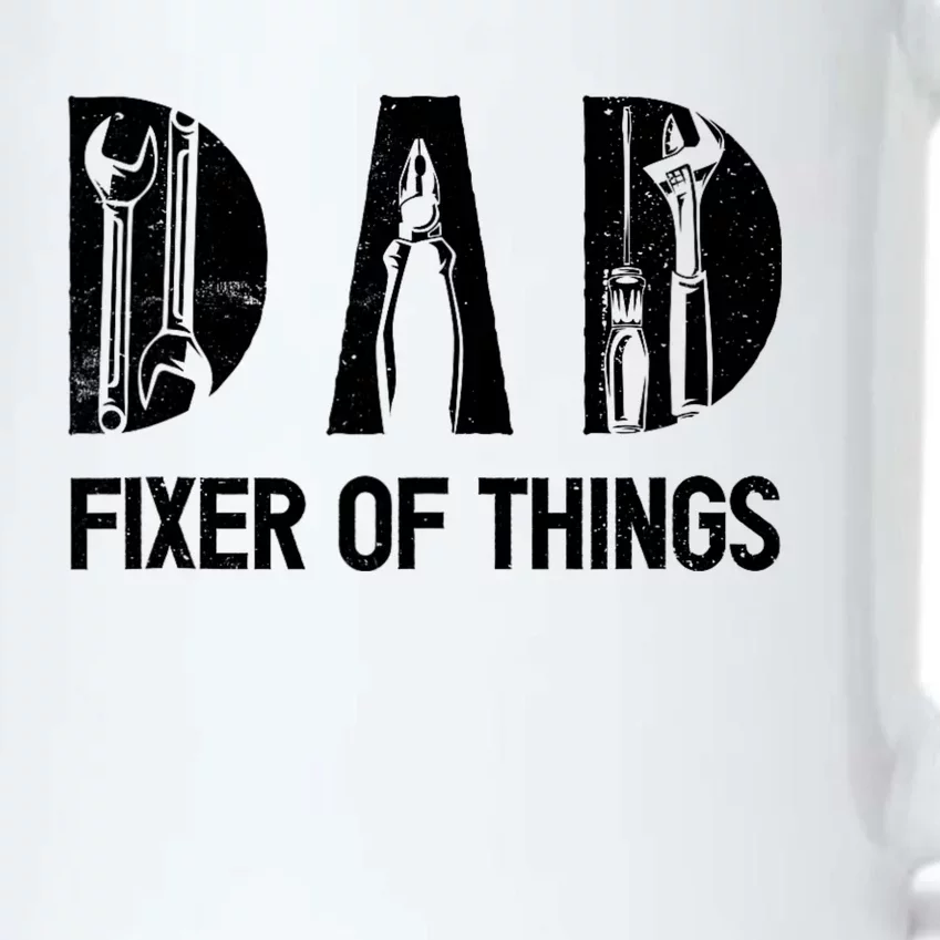 Dad Fixer Of The Things Funny Dad Craftsman Black Color Changing Mug