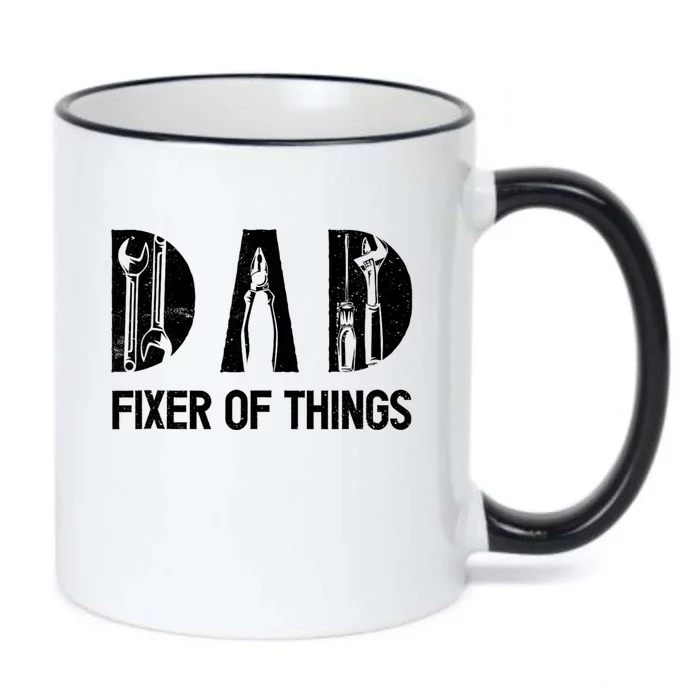 Dad Fixer Of The Things Funny Dad Craftsman Black Color Changing Mug