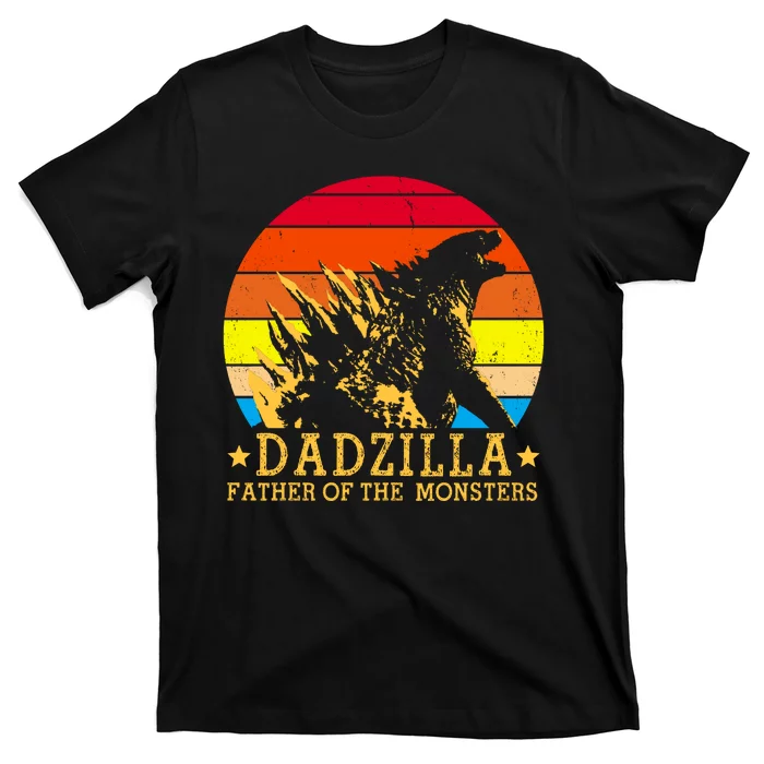 Dadzilla Father Of The Monsters Retro Vintage T-Shirt