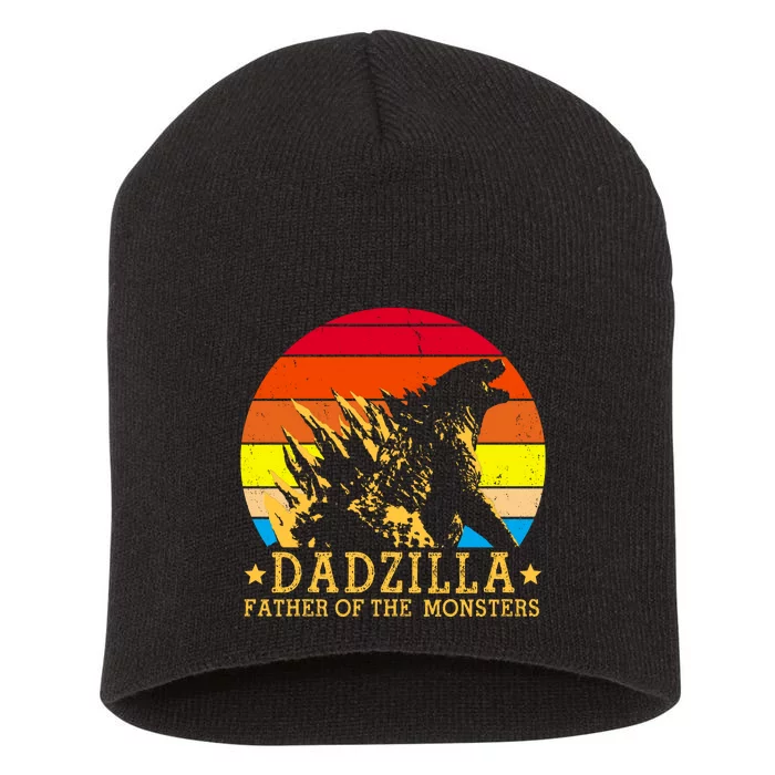 Dadzilla Father Of The Monsters Retro Vintage Short Acrylic Beanie