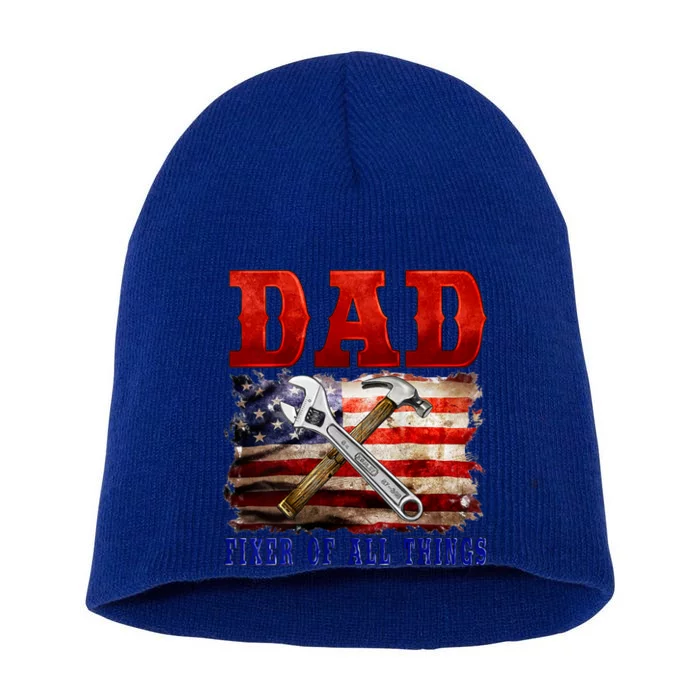 Dad Fixer Of All Things Funny Father Day Short Acrylic Beanie