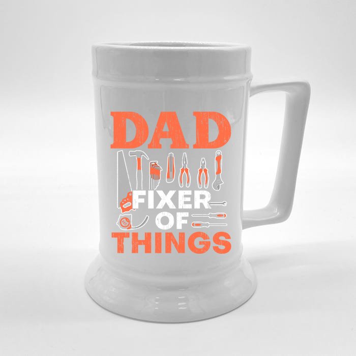 Dad Fixer Of Things Artisan Crafts Repair Fathers Day Gift Front & Back Beer Stein