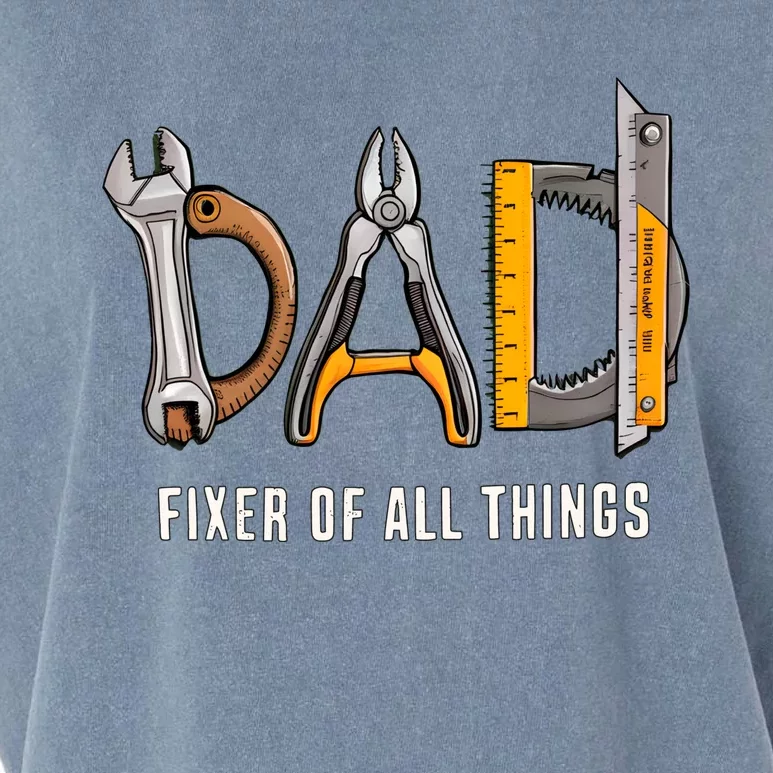 Dad Fixer Of All Things Dad Life Family Garment-Dyed Women's Muscle Tee