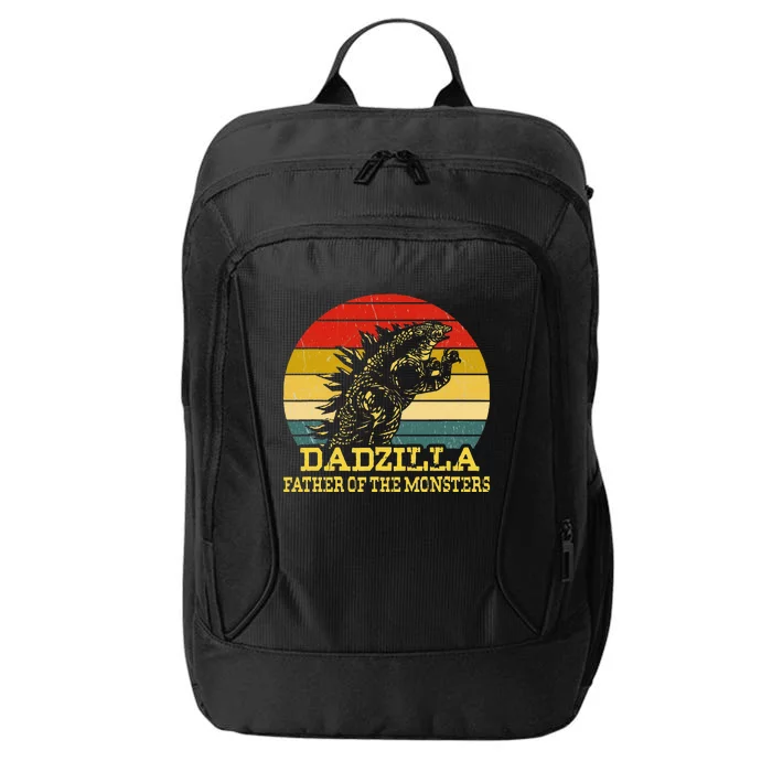 Dadzilla Father Of The Monsters Fathers Day Sunset City Backpack