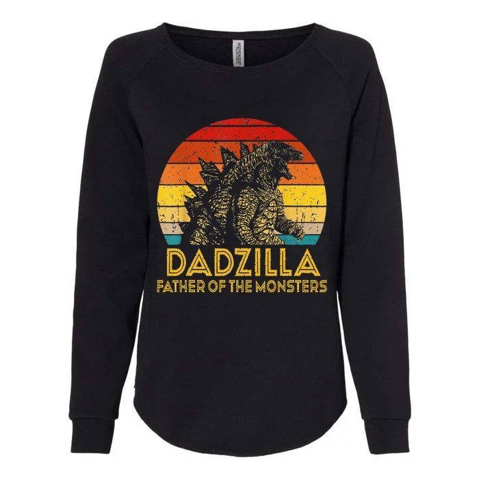 Dadzilla Father Of The Monsters Vintage Fathers Day For Dad Womens California Wash Sweatshirt