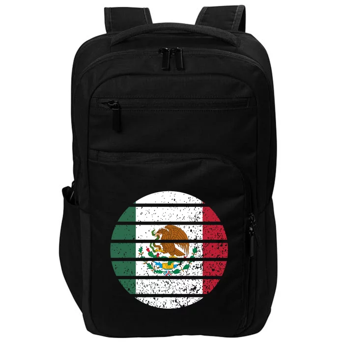 Distressed Flag Of Mexico Circle Impact Tech Backpack