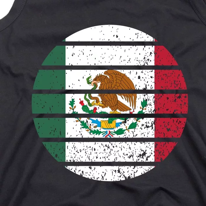 Distressed Flag Of Mexico Circle Tank Top