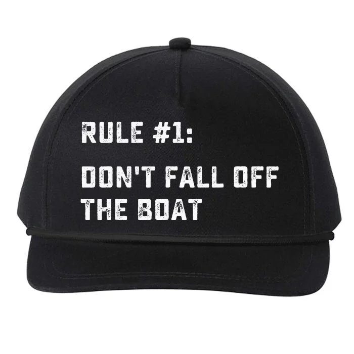 Dont Fall Off The Boat Funny Cruise Ship Vacation Snapback Five-Panel Rope Hat