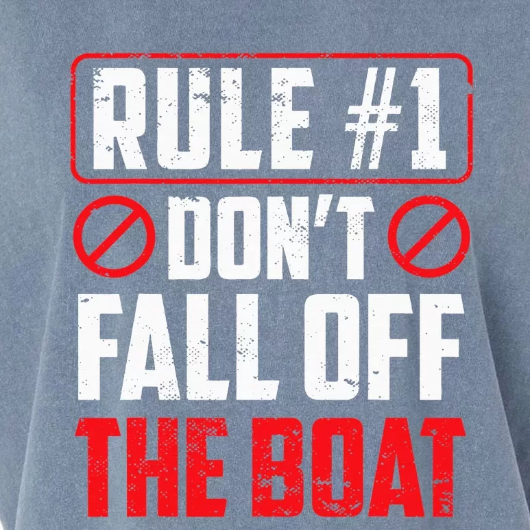 Don't Fall Off The Boat Funny Cruise Ship Cruising Water Garment-Dyed Women's Muscle Tee