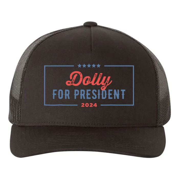 Dolly For President 2024 Retro Yupoong Adult 5-Panel Trucker Hat