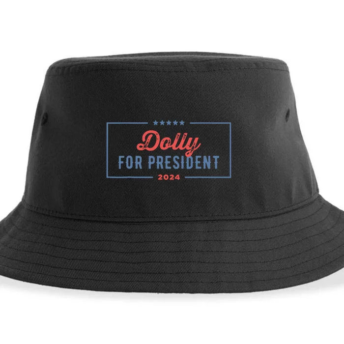 Dolly For President 2024 Retro Sustainable Bucket Hat