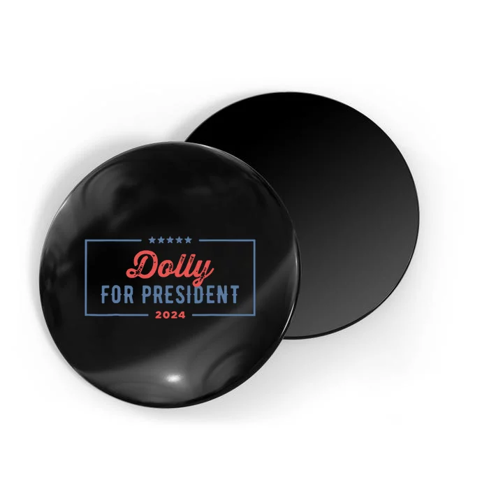 Dolly For President 2024 Retro Magnet