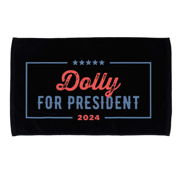 Dolly For President 2024 Retro Microfiber Hand Towel