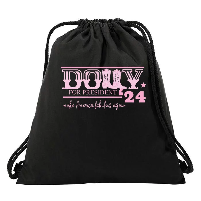 Dolly For President Personalized Dolly Drawstring Bag