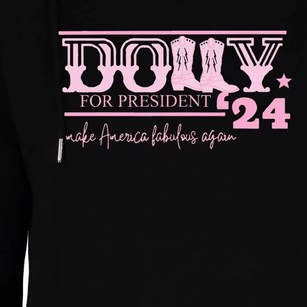 Dolly For President Personalized Dolly Womens Funnel Neck Pullover Hood