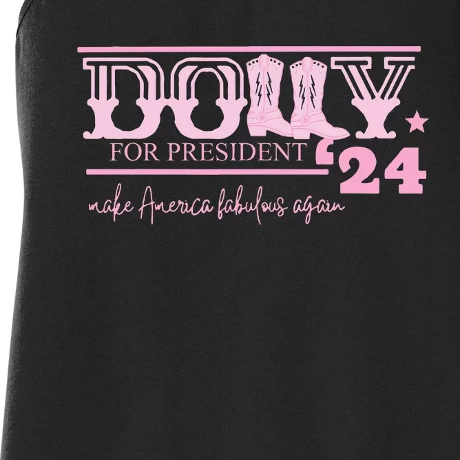 Dolly For President Personalized Dolly Women's Racerback Tank