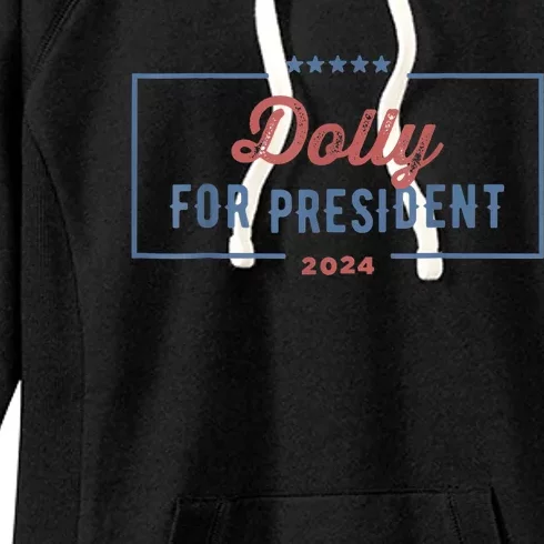 Dolly For President 2024 Retro Women's Fleece Hoodie