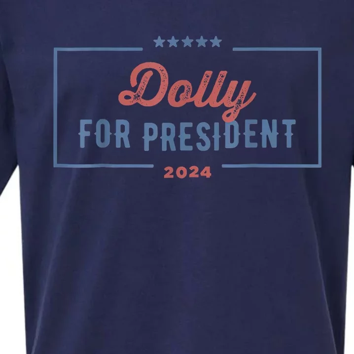 Dolly For President 2024 Retro Sueded Cloud Jersey T-Shirt