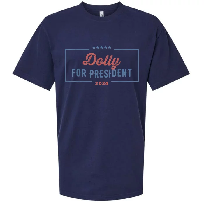 Dolly For President 2024 Retro Sueded Cloud Jersey T-Shirt