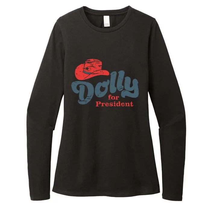 Dolly For President Womens CVC Long Sleeve Shirt