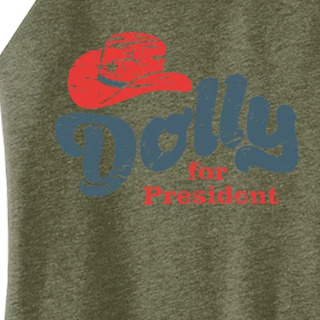 Dolly For President Women’s Perfect Tri Rocker Tank