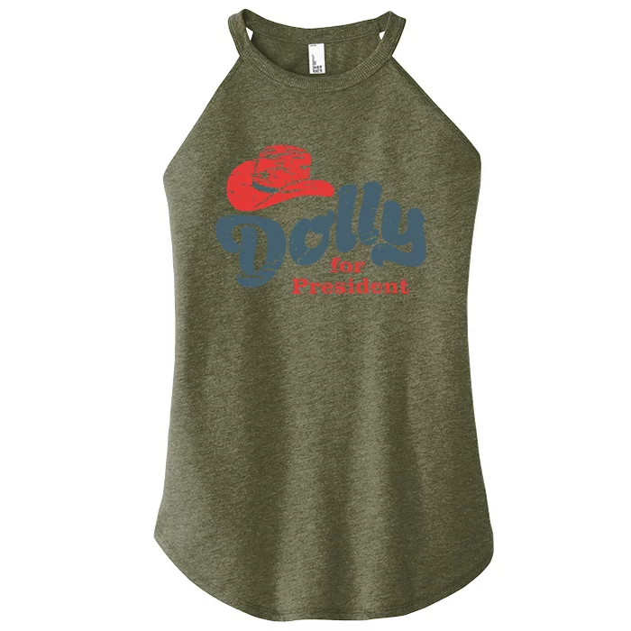 Dolly For President Women’s Perfect Tri Rocker Tank