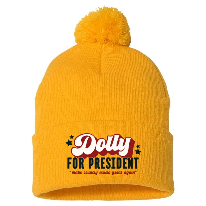 Dolly For President Pom Pom 12in Knit Beanie