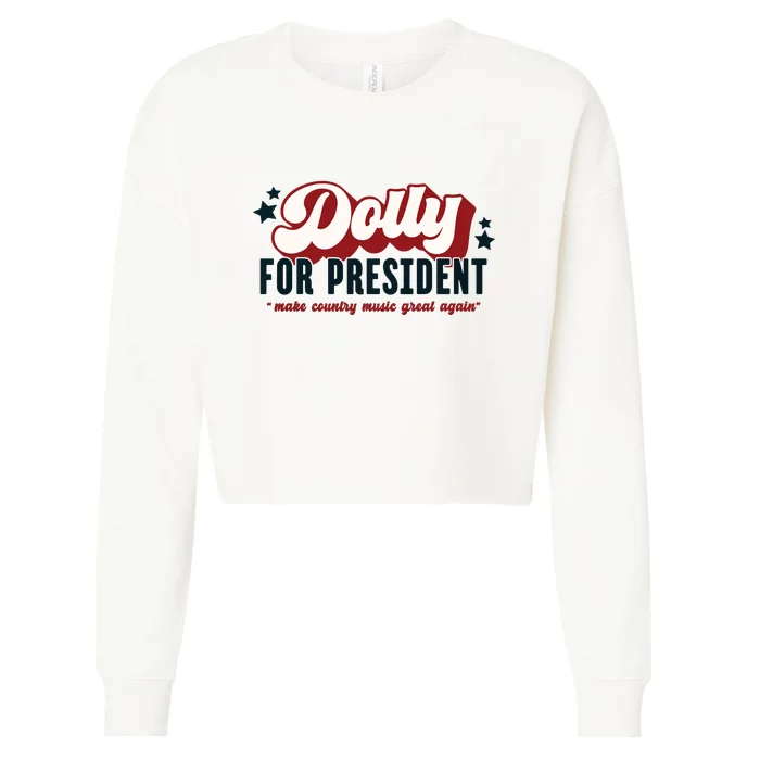 Dolly For President Cropped Pullover Crew