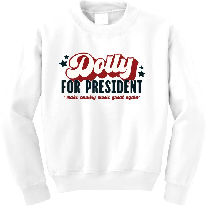 Dolly For President Kids Sweatshirt