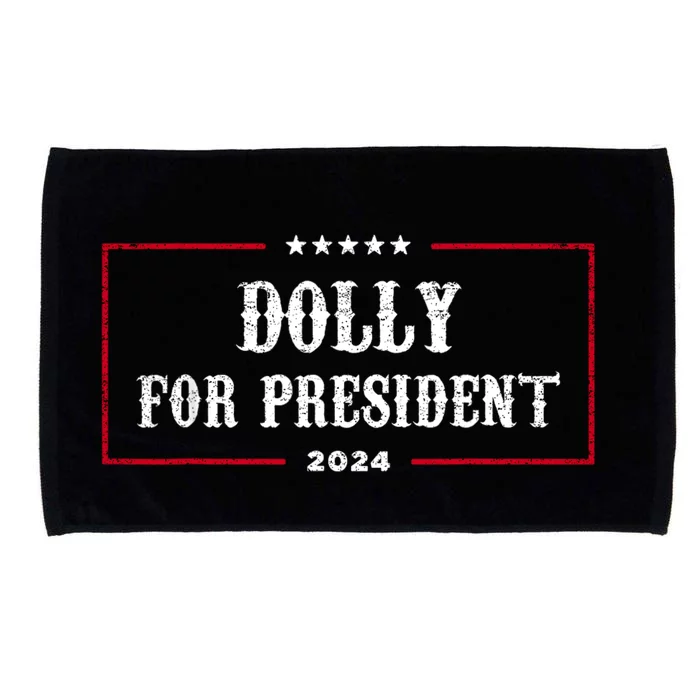 Dolly For President Funny 2024 Election Microfiber Hand Towel