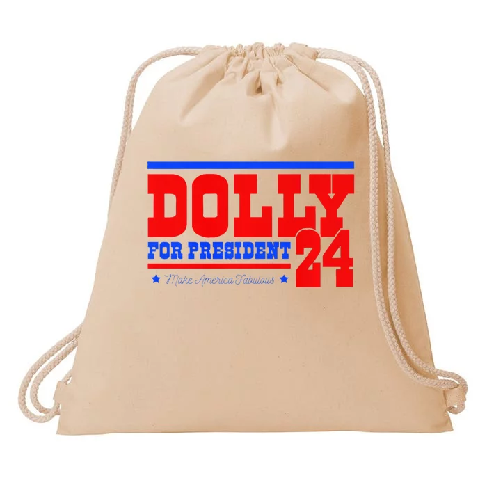 Dolly For President Premium Drawstring Bag