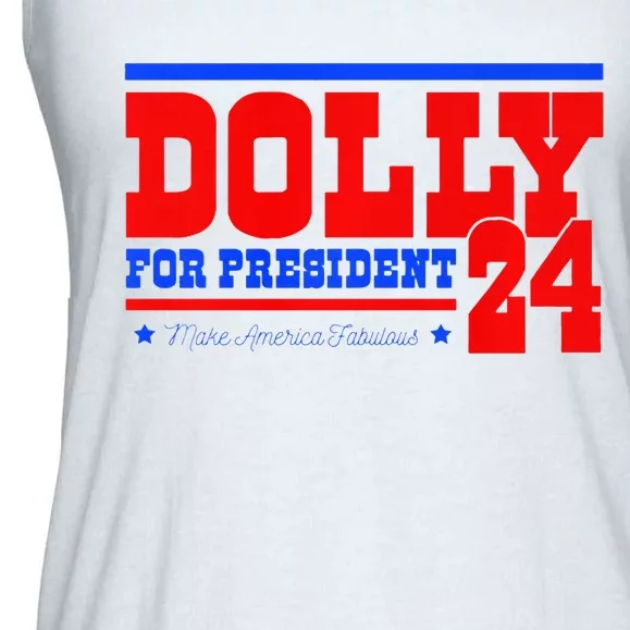 Dolly For President Premium Ladies Essential Flowy Tank