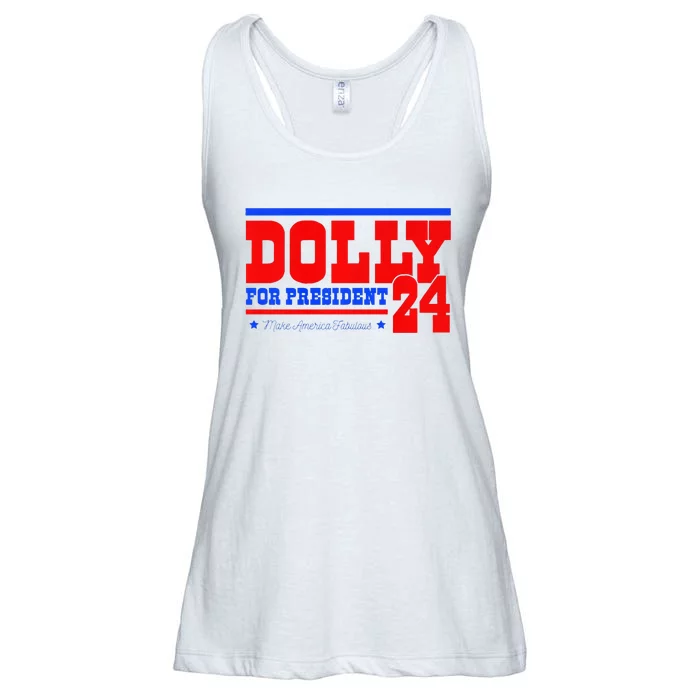 Dolly For President Premium Ladies Essential Flowy Tank