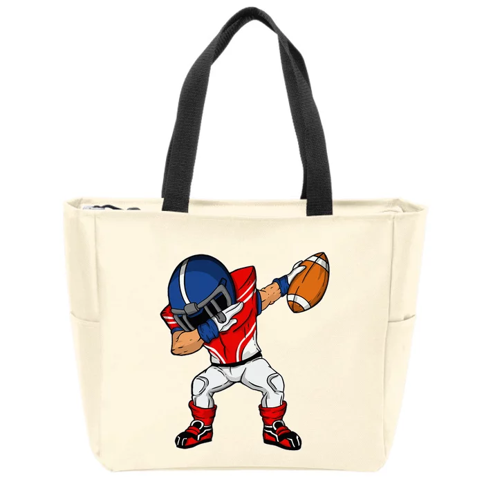 Dabbing Football Player American Football Season Dab Dance Zip Tote Bag