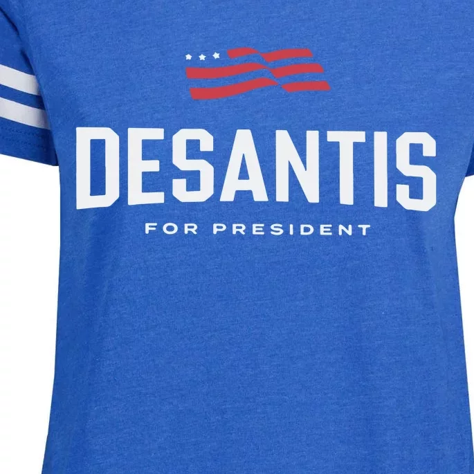 Desantis For President 2024 Enza Ladies Jersey Football T-Shirt