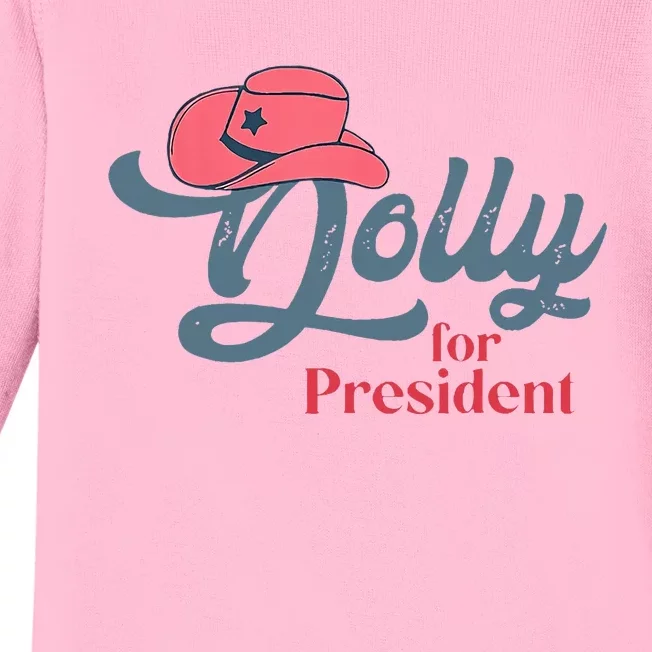 Dolly For President Baby Long Sleeve Bodysuit