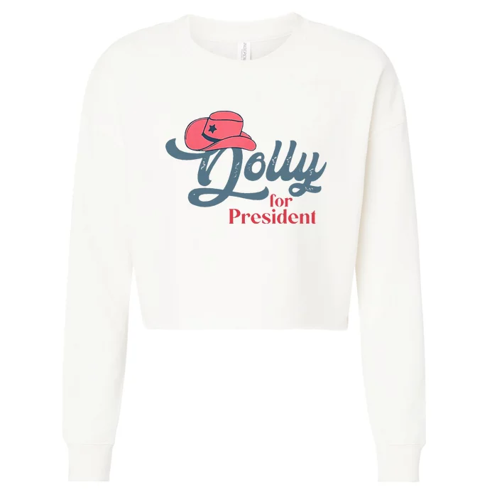 Dolly For President Cropped Pullover Crew