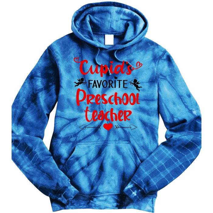 Dy Favorite Preschool Teacher Valentines Day Costume School Cool Gift Tie Dye Hoodie