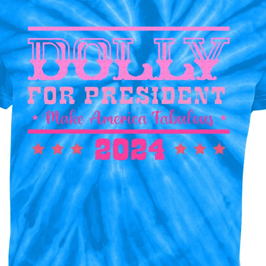 Dolly For President Personalized Dolly First Name Kids Tie-Dye T-Shirt