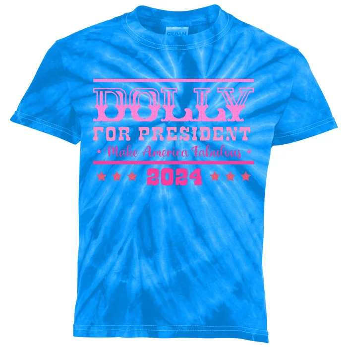 Dolly For President Personalized Dolly First Name Kids Tie-Dye T-Shirt