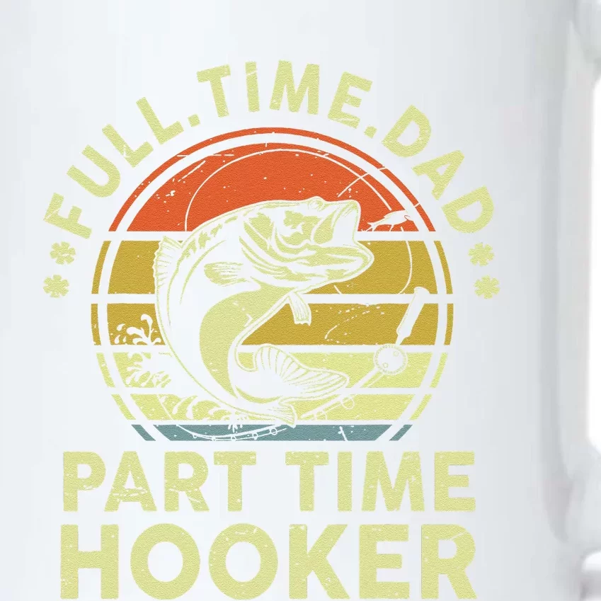 Dad Fishing Part Time Hooker Funny Father Day Gift Black Color Changing Mug