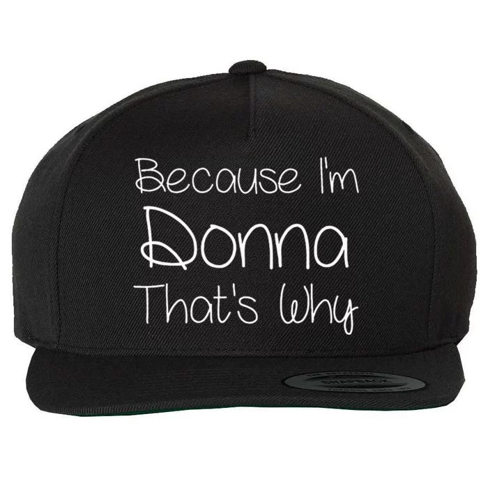 Donna Funny Personalized Birthday Name Gift Idea Wool Snapback Cap