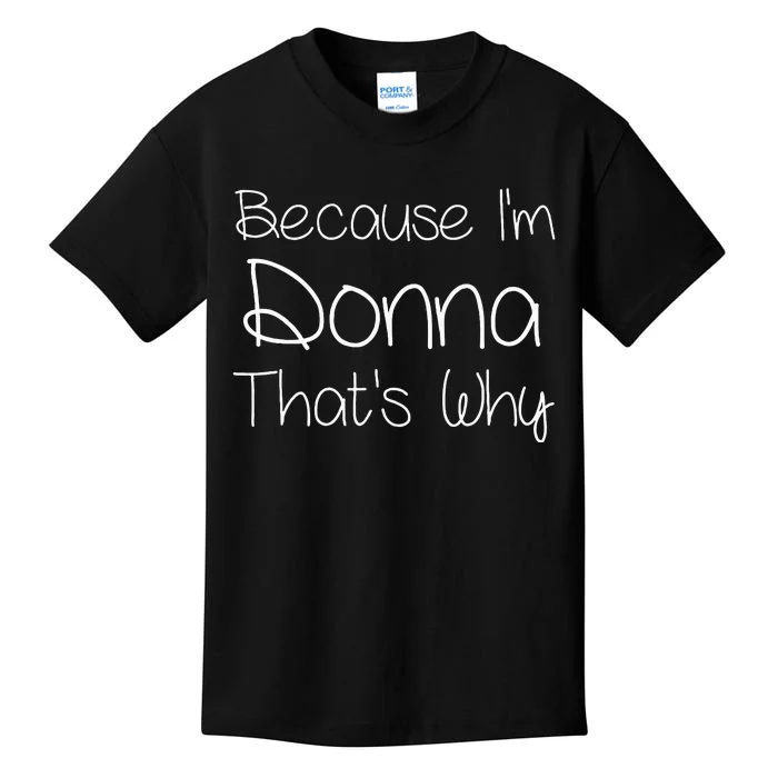 Donna Funny Personalized Birthday Name Gift Idea Kids T-Shirt