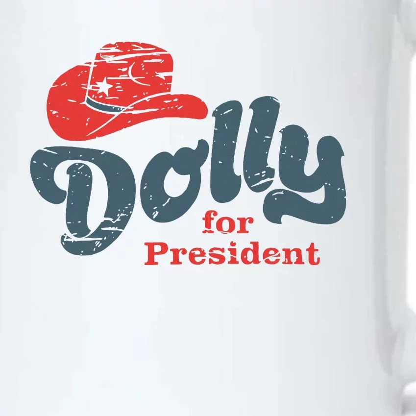 Dolly For President Black Color Changing Mug