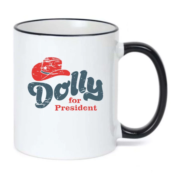 Dolly For President Black Color Changing Mug